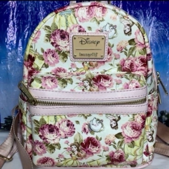 Loungefly Handbags - Disney belle beauty and the beast floral loungefly mini backpack